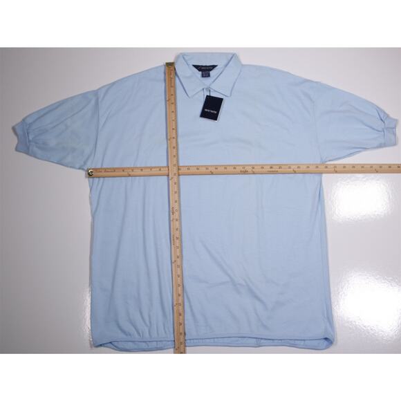 Daniel Hechter Vintage 80's Light Blue Jumper Polo Shirt New With Tags NOS XXL - Picture 4 of 6